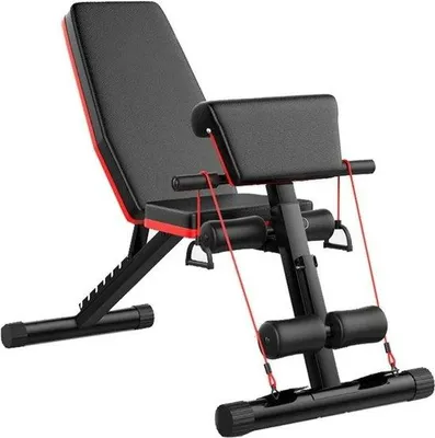 Produktbild von Famanu Fitnessbank - Verstellbare Halterbank mit Bauchbank - 130x42x102 cm
