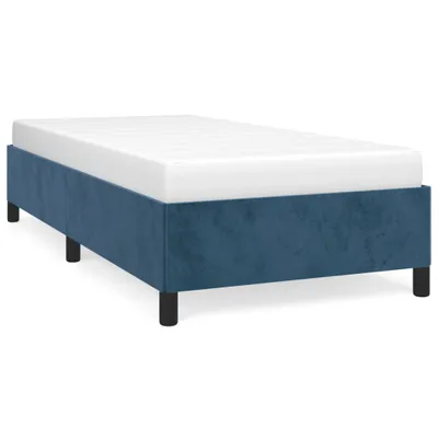 A single bed frame with a mattress on a white background.