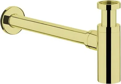 Produktbild von Design Ablaufgarnitur Siphon Waschbecken & Waschtisch, Messing Gold