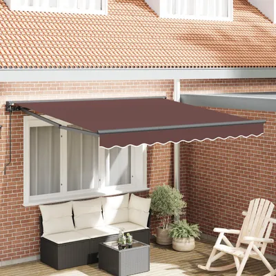 Obrázok produktu pre vidaXL Rám markízy, hnedý, 300 x 250 cm, polyester sPolyuretánpovrchovou úpravou