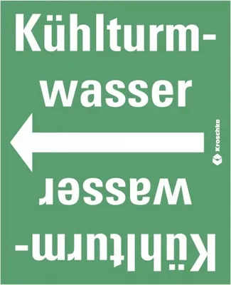 Produktbild von Dreifke® Rohrleitungsband Kühlturmwasser, praxisbewährt, ab Ø 50mm, grün/weiß...