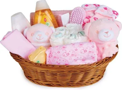 Zdjęcie produktu dla Zestaw dla dziewczynki, różowy, miękki, z ubrankami i zabawkami
