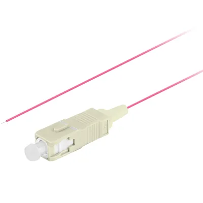 Imagen del producto de Cable de fibra óptica Lanberg, conector SC/UPC, fibra OM4, fácil de pelar, 50/125, 2 metros, color púrpura