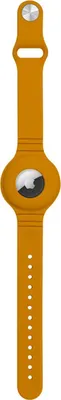 Image de Silicone Cover Protection Housse Bande compatible avec Air Tag Bracelet GPS Anti-Lost Orange