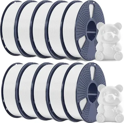 Image de filament pour imprimante 3D, matériau PLA, design sans enchevêtrement, blanc