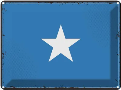 Produktbild von vianmo Blechschild 30x40 cm Somalias Retro Somalia Flagge Fahne Wappen