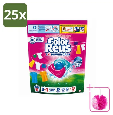 Produktbild von 25 x Color Reus 3+1 Power Caps für Buntwäsche - Sparpackung - 25 Stücke