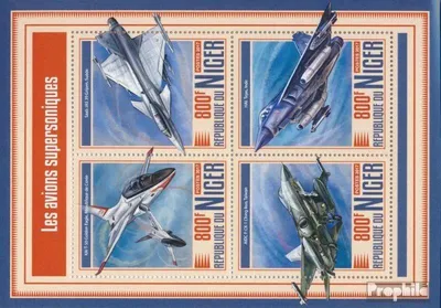 Produktbild von Briefmarken Niger 2017 Mi 5291-5294 Kleinbogen (kompl. Ausg.) postfrisch Überschallflugzeuge