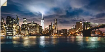 Produktbild von ARTland Wandbild, selbstklebend Sonnenaufgang über Manhattan Größe: 40x20 cm