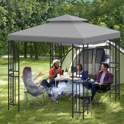 Immagine prodotto di Tetto di ricambio per gazebo da giardino, 3x3 m, impermeabile, antracite