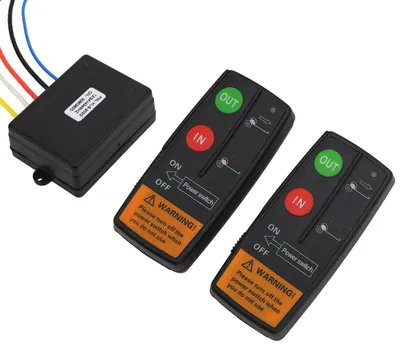 Funk-Fernbedienungsset für Seilwinden, 2 Sender, 1 Empfänger, 12/24 V