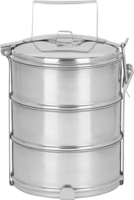 Image de Boite repas MagicHome SS682, inox, 3x 1200 ml, 16,8x26,5 cm