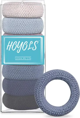 Immagine prodotto di Set di 7 fascette elastiche per capelli miste - Scrunchies grandi per donne e uomini