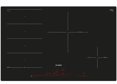 Produktbild von Bosch PXE801DC1E, Schwarz, Integriert, Zonen-Induktionskochfeld, Glaskeramik, 4 Zone(n), 4 Zone(n)