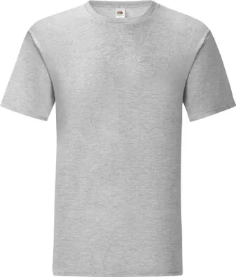 Image de Fruit Of The Loom T-shirt Iconic pour homme (5 pièces/paquet) PC4369 (L) (Gris chiné)