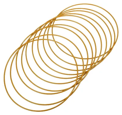 Produktbild von Goldene Metallringe 20 cm – 10 Selbstgemachte Traumfänger Kranzrahmen für Makramee Blumen und Hochzeitsdekoration