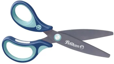 Produktbild von Universalschere griffix blau Linkshänder Blisterkarte Packung mit 5 Stück