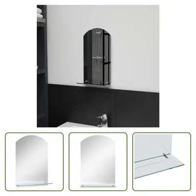 Produktbild von The Living Store Wandspiegel mit Regal 20×40 cm Hartglas
