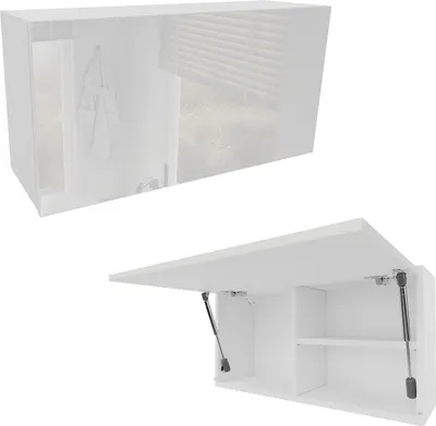 Produktbild von PLATAN ROOM Badschrank Hängeschrank 80 x 40 x 25cm Hochglanz Badezimmerschrank hängend Wandschrank für Bad weiß