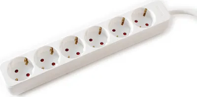 Produktbild von VALUE 6-fach Steckdosenleiste ohne Schalter, weiß, 3 m