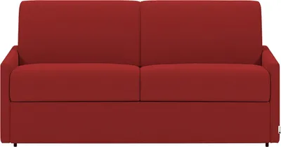 Produktbild von 4-Sitzer-Schlafsofa mit Express-Klappmechanismus aus Stoff – Farbe: rot – Liegefläche: 160 cm – 22 cm dicke Memory-Schaum-Matratze von CALIFE