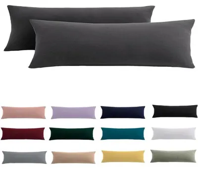 Produktbild von Famanu Seitenschläferkissenbezug 40 x 145 cm - Anthrazit, Set von 2