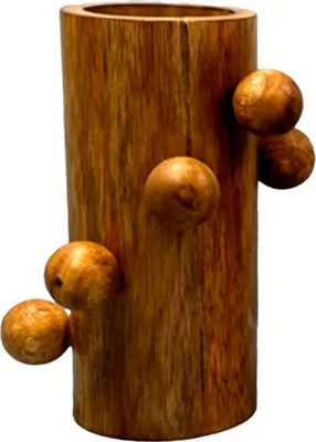 Image de Vase Home ESPRIT Marron Bois de manguier 16 x 16 x 23 cm