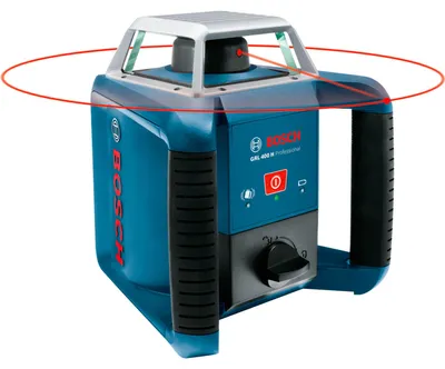 Obrázok produktu pre Bosch GRL 400 H Professional, 400 m, 0,08 mm/m, 5°, 600 ot/min, Červená, 635 nm (< 1 mw)