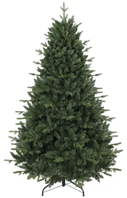 Obrázok produktu pre Umelo vyzerajúci vianočný stromček, vyrobený odlievaním, s 1237 vetvičkami a kovovým stojanom, výška 180 cm, zelený