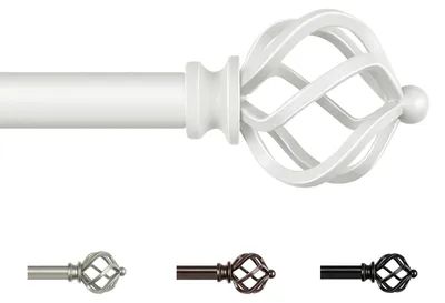 Gardinenstange 19 mm verstellbar 80-292 cm weiß