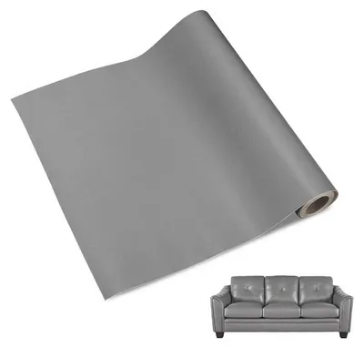 Leder-Reparatur-Patch, selbstklebend, PU, 50x137 cm, Grau