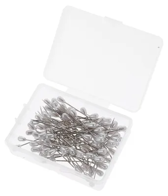 Produktbild von 100 Stück Hochzeitsstecknadeln mit Perlenkopf für DIY-Bastelprojekte und Hochzeitsdekoration
