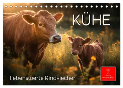 Produktbild von Kühe - liebenswerte Rindviecher (Tischkalender 2027 DIN A5 quer), CALVENDO Monatskalender