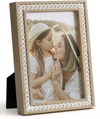 Obrázok produktu pre 10 x 15 cm Drevený fotorámik s bohémskym dizajnom – dekorácia na stenu v rustikálnom štýle