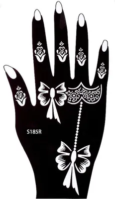 Produktbild von Henna Tattoo Schablone für die Rechte Hand