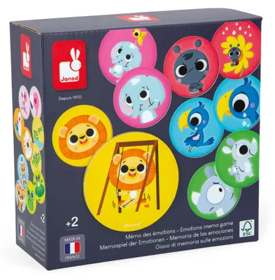 Produktbild von Janod - Emotionen Memo - Gedächtnisspiel - Emotionserkundung - Bildungsspiel - E