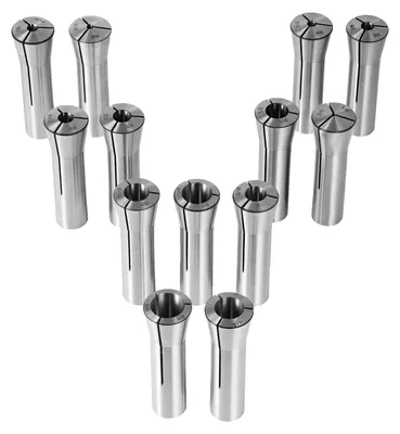 Image de VEVOR Jeu de 13 pinces de serrage R8 de précision, 1/8-7/8 pouces (3,2-22,2 mm), mandrin à pinces en acier au carbone 30 μm TIR pour fraiseuses, perceuses, aléseuses, centres d'usinage