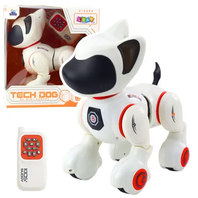 Obrázok produktu pre Interaktívny Robot Dog Diaľkové ovládanie Svetlo Zvuk Biela Oranžová
