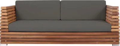 Produktbild von Teako Design Loungesofa Picardie 3-Sitzer Teakholz Massiv 210x90 cm