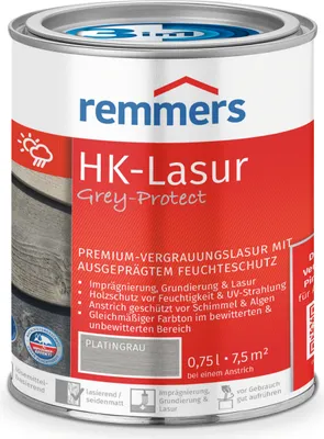 Produktbild von Remmers HK-Lasur 3in1 Grey-Protect platingrau (FT-26788) 0,75 l, Holzlasur aussen