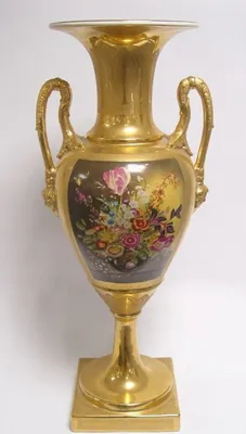 Produktbild von Casa Padrino Barock Porzellan Vase mit 2 Griffen H. 60,5 cm - Luxus Hotel Vase
