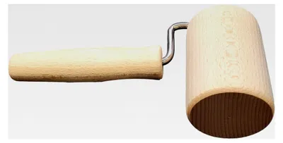 Produktbild von Nudelholz für Kekse und Tarte, kleine Holzrolle mit Griff, 7 cm