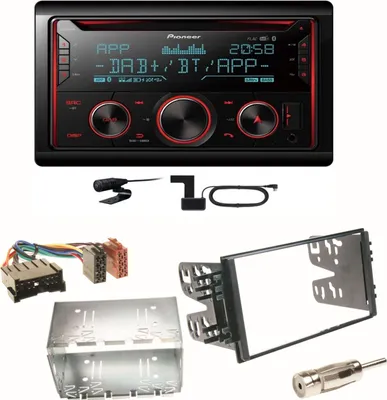 Produktbild von Pioneer FH-S820DAB DAB+ Bluetooth Einbauset für Kia Sorento JC Rio DC Carnival
