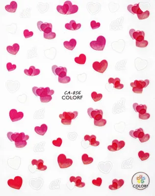Image de Sticker autocollant pour ongles Cœur de la Saint-Valentin CA-856