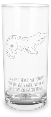 Produktbild von Mr. & Mrs. Panda Tumbler Krokodil 400 ml - Transparent - Geschenk, Glas, Meer, Longdrinkglas, Trinkglas, Krokodile, Lieblingsmensch, Beste Freundin, Wasserglas
