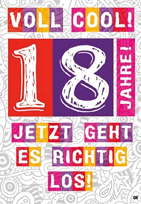 Zdjęcie produktu dla Karty muzyczne z niespodzianką i dźwiękiem Naprawdę super! 18 lat! Teraz jest...