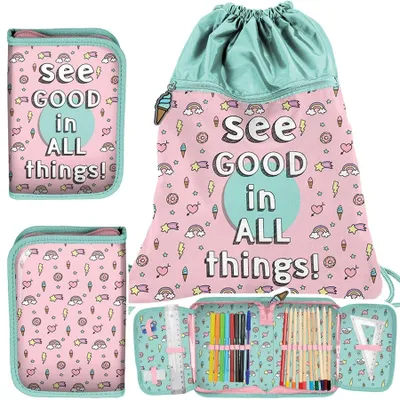 Produktbild von Paso Schulset GOOD THINGS Federmappe Schuhbeutel Mädchen