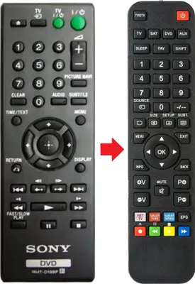 Produktbild von Fernbedienung geeignet für SONY DVP-SR760H | DVPSR100 | DVPSR160