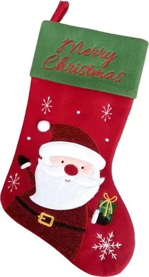 Immagine prodotto di Decorazione MagicHome Natale, Stivale, motivo Babbo Natale, 25 x 41 cm