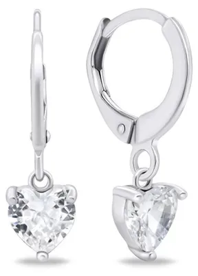 Immagine prodotto di Orecchini a cerchio in argento Cuori EA654W